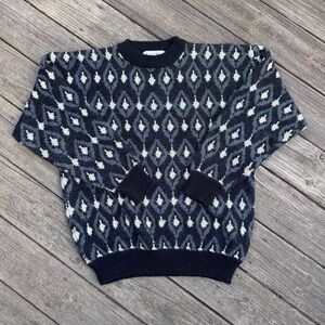 Vintage Aggio diamond patterned knit sweater
